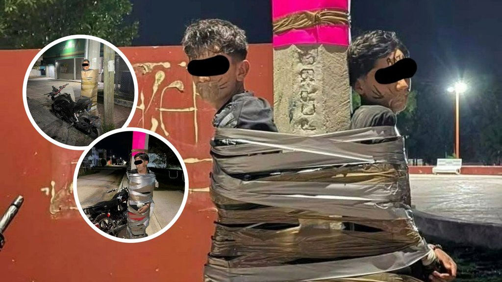 Suspected motorcycle thieves discovered bound with duct tape in Lagos de Moreno, Jalisco/PerthNow