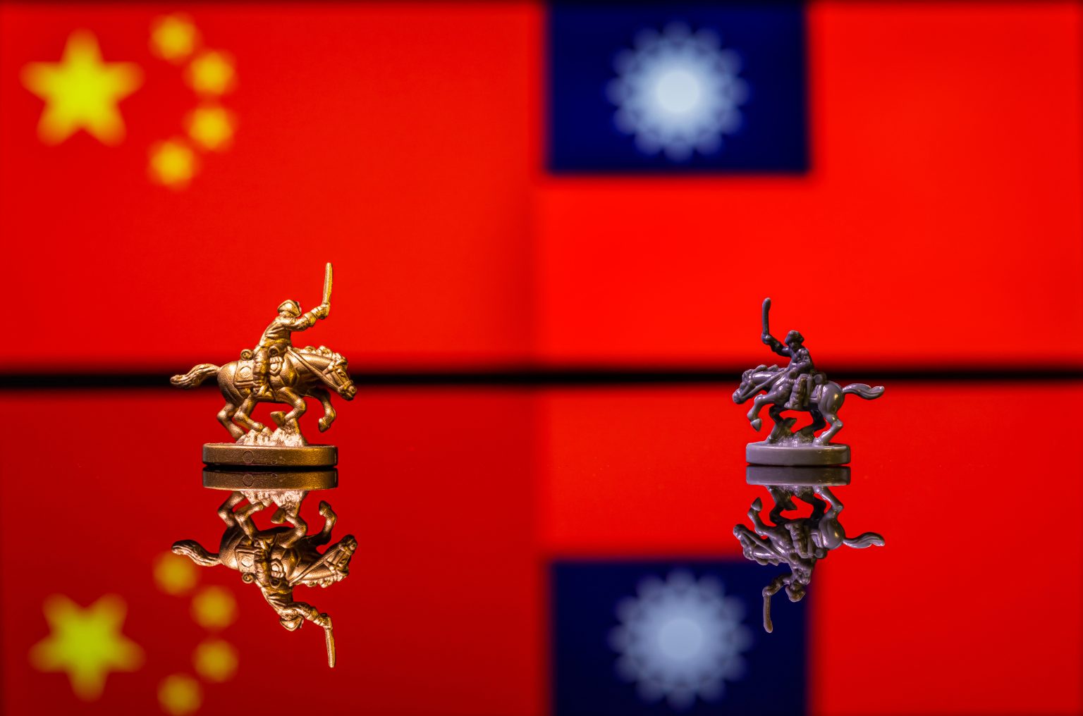 China and Taiwan Flags