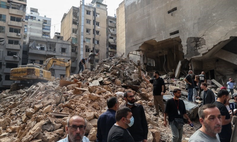 The aftermath of the 2024 Bachoura strike / Wikimedia Commons / Tasnim News Agency
