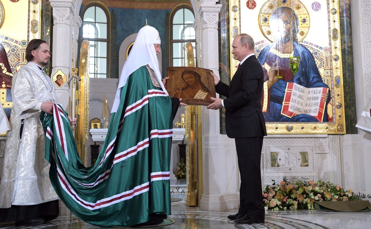 Patriarch Kirill and Vladimir Putin