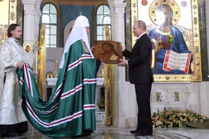 Patriarch Kirill and Vladimir Putin