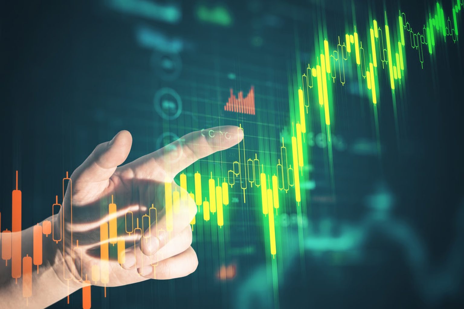 Stock market chart