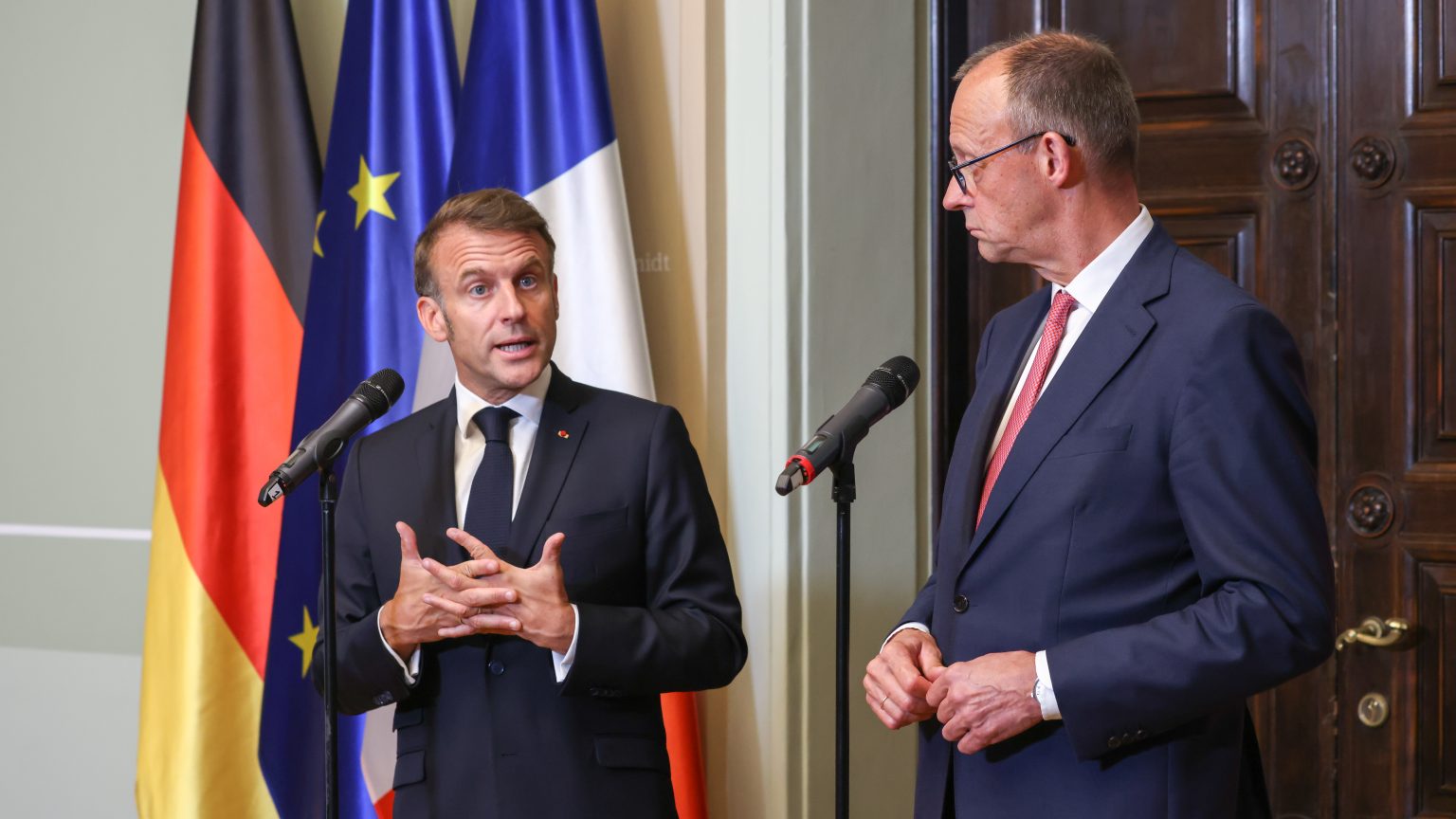 Emmanuel Macron and Friedrich Merz