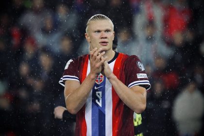 Haaland playing for Norway / Wikimedia Commons / MichaelEmilio