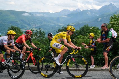 Saint Lary Soulan, hautes pyrénées, France ; 07 13 2024 The three times winner of Tour de France, Tadej Pogacar during the 14th stage of the Tour de France 2024 Pau - Saint Lary Soulan - Pla d'Adet / Gil Corzo / Shutterstock
