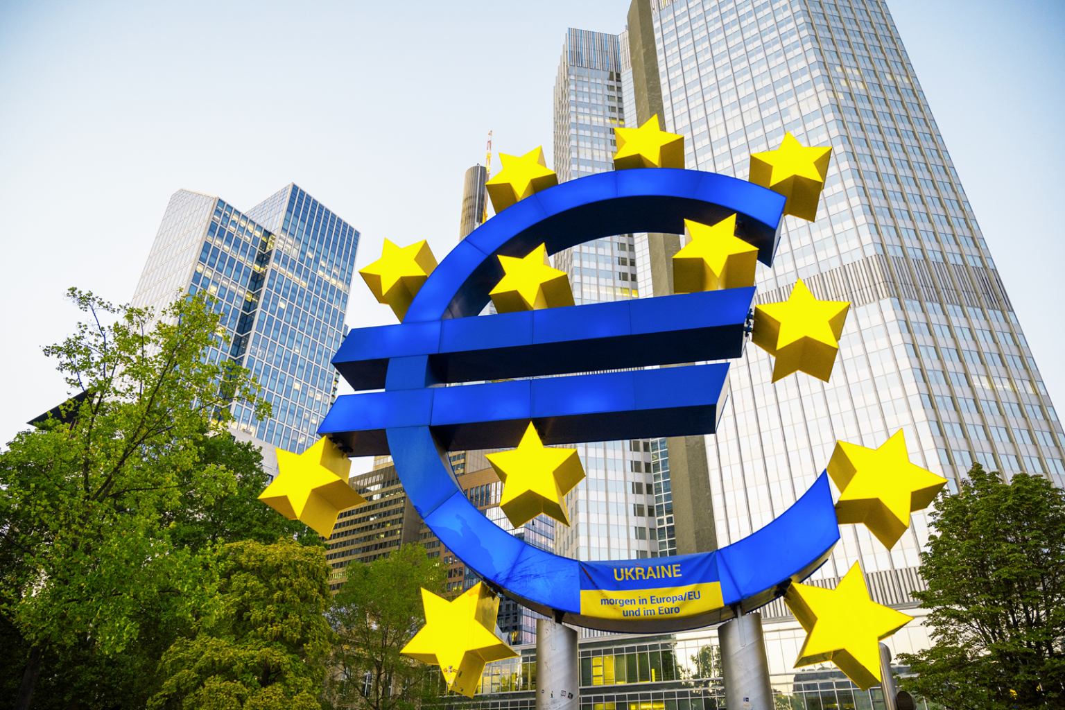 The Euro-Skulptur in Frankfurt downtown, Germany/frimufilms/Envato