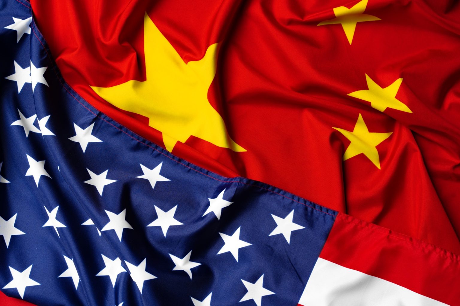 American and Chinese flags
