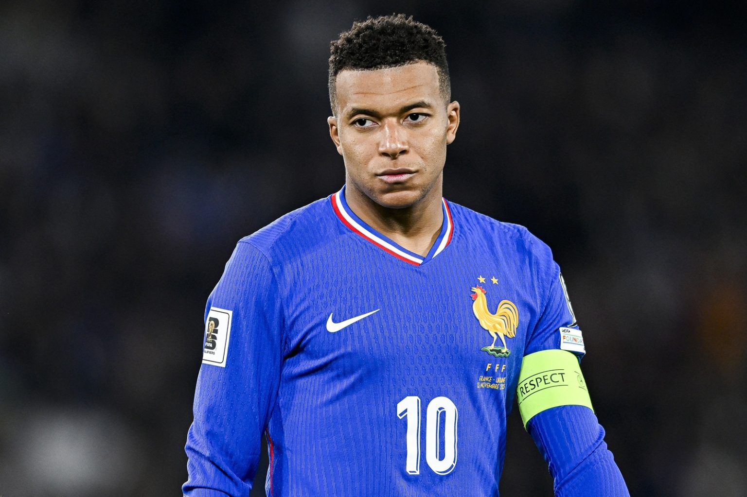 Kylian Mbappe playing for France