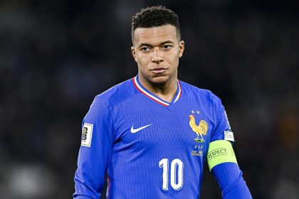 Kylian Mbappe playing for France